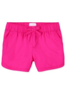 Hot Pink Girls' Elastic Waist Shorts